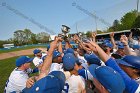 Baseball vs Babson  Wheaton College Baseball players celebrate their victory over Babson to win the NEWMAC Championship for the third year in a row. - (Photo by Keith Nordstrom) : Wheaton, baseball, NEWMAC